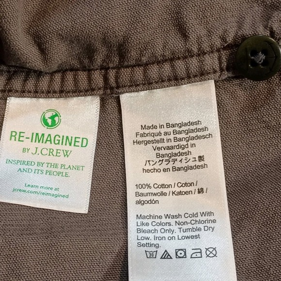 Vtg‎ J Crew Every Stitch Considered Brown Corduroy Button Up Men's Shirt  Sz XXL - Picture 3 of 7